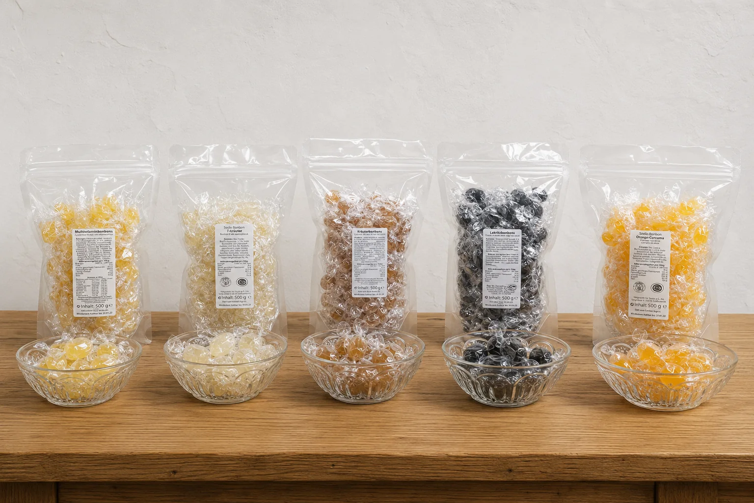 Soole-Bonbons in 500-g-Beuteln
