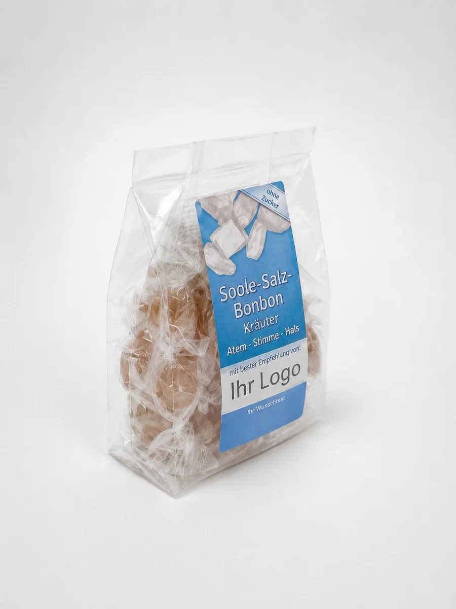 90-g-Kräuterbonbons mit individuellem Etikett