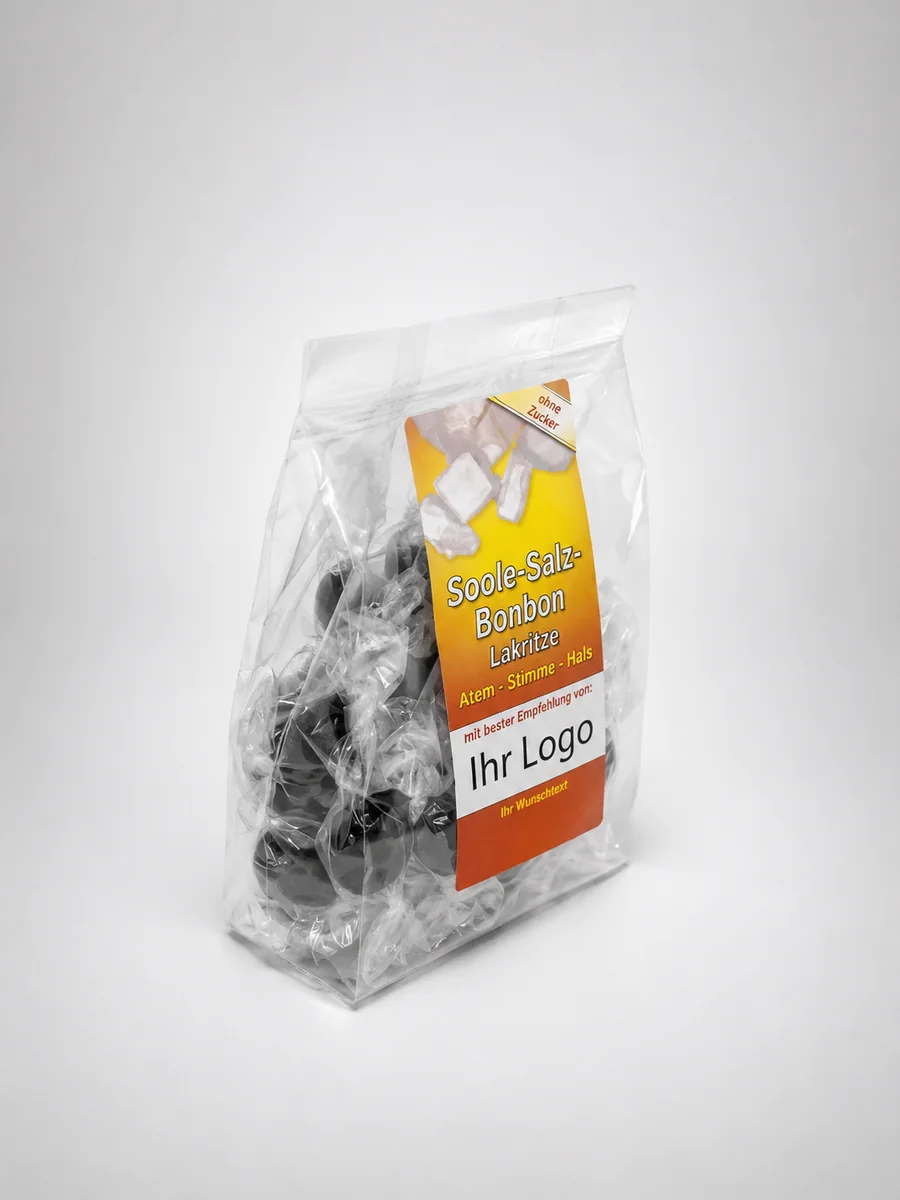 90-g-Lakritzbonbons mit individuellem Etikett
